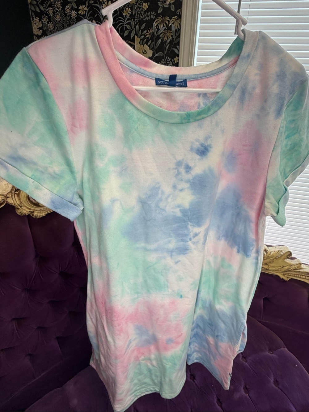 The Southern Shirt Company Pastel Tie-Dye Short Sleeve Tee in Pink, Blue & Mint